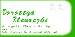 dorottya klenoczki business card